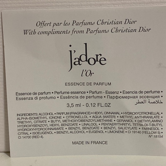 DIOR j’adore l’Or Essence De Parfum - Picture 5 of 5